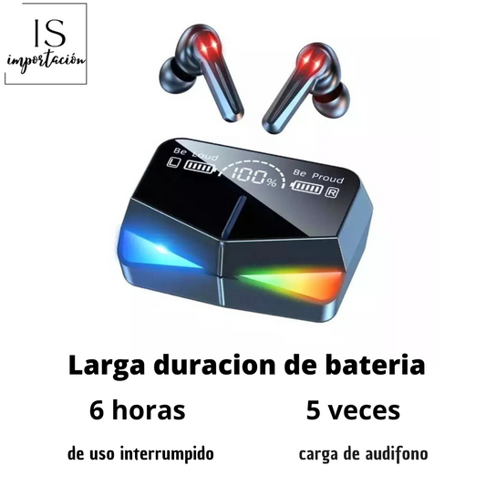 🎙️🎵AURICULAR GAMER VIP M28 TWS CON ESPEJO POWERBANK🎁🎶